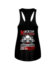 Yelling I'm A Concrete Finisher That's How We Talk Ladies Flowy Tank thumbnail