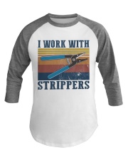 Electrician Work With Strippers Baseball Tee thumbnail