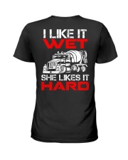Concrete Finisher I Like It Wet She Likes It Hard Ladies T-Shirt thumbnail