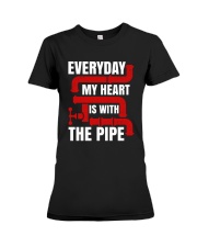 Everyday My Heart Is With The Pipe Premium Fit Ladies Tee tile