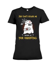 I Work At The Hospital Nurse Premium Fit Ladies Tee thumbnail