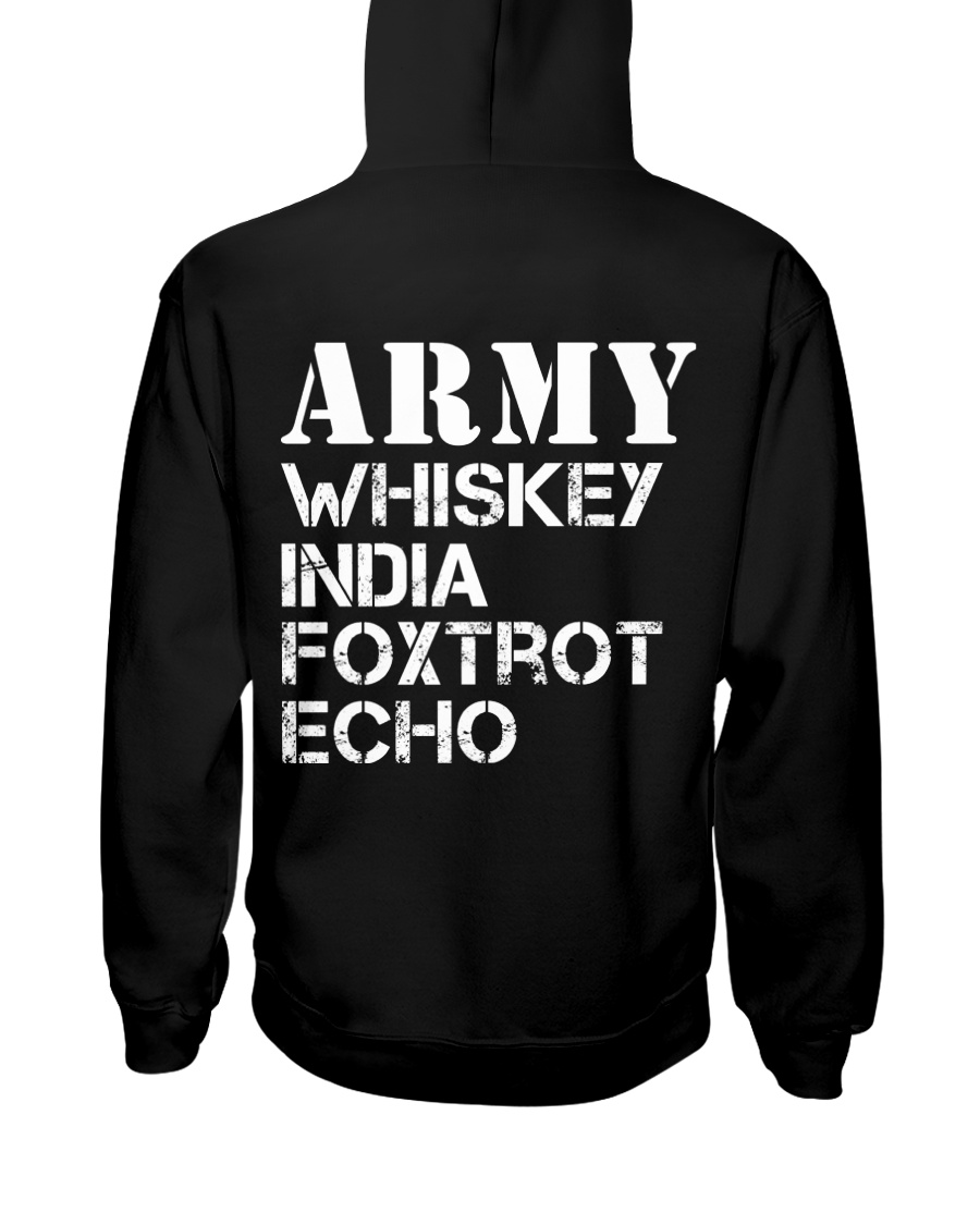 Veteran Army Whiskey India Foxtrot Echo Hooded Sweatshirt