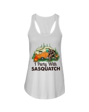 I Party With Sasquatch Ladies Flowy Tank thumbnail