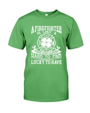 Firefighter Is Like A Four Leaf Clover Premium Fit Mens Tee tile