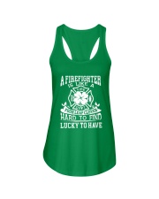 Firefighter Is Like A Four Leaf Clover Ladies Flowy Tank tile
