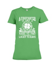 Firefighter Is Like A Four Leaf Clover Premium Fit Ladies Tee tile