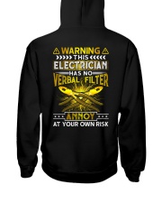 Warning This Electrician Has No Verbal Filter Hooded Sweatshirt tile