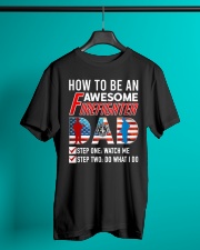 How to Be An Awesome Firefighter Dad Classic T-Shirt lifestyle-mens-crewneck-front-3