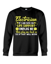 Electrician Unplug Me Crewneck Sweatshirt tile