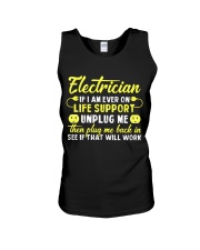 Electrician Unplug Me Unisex Tank tile