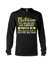 Electrician Unplug Me Long Sleeve Tee tile