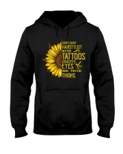 Sunflower Hairstylist With Tattoos Pretty Eyes And Hooded Sweatshirt thumbnail