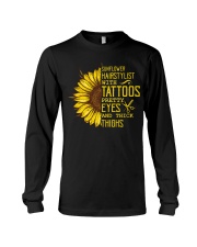 Sunflower Hairstylist With Tattoos Pretty Eyes And Long Sleeve Tee thumbnail