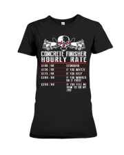 Concrete Finisher Hourl Rate Premium Fit Ladies Tee thumbnail