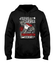 I Am Just A Firefighter Lending My Hand Hooded Sweatshirt thumbnail