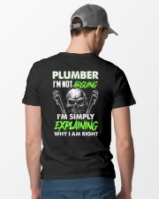 Plumber I'm Not Arguing Simply Explaining Classic T-Shirt lifestyle-mens-crewneck-back-6