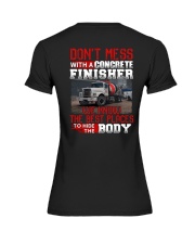 Don't Mess With A Concrete Finisher We know Premium Fit Ladies Tee thumbnail
