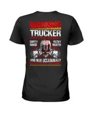 Warning Trucker With A Strong Personalit Ladies T-Shirt thumbnail