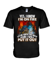 Welder I'm On Fire V-Neck T-Shirt thumbnail