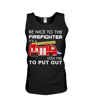 Be Nice To The Firefighter Unisex Tank thumbnail