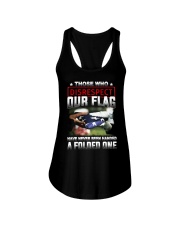 Veteran Disrespect Our Flag Ladies Flowy Tank thumbnail