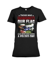 Veteran Disrespect Our Flag Premium Fit Ladies Tee thumbnail