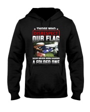 Veteran Disrespect Our Flag Hooded Sweatshirt thumbnail