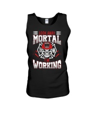Look Away Mortal I'm Working Unisex Tank thumbnail
