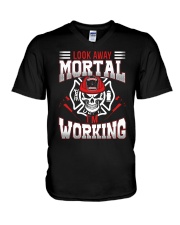 Look Away Mortal I'm Working V-Neck T-Shirt thumbnail