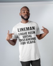 Lineman Social Distancing Classic T-Shirt apparel-classic-tshirt-lifestyle-front-32