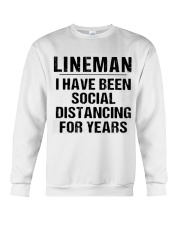 Lineman Social Distancing Crewneck Sweatshirt thumbnail