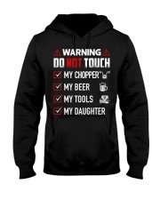 Warning Do Not Touch - My Biker Hooded Sweatshirt thumbnail