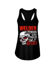 Welder Builds Sht You Can't Ladies Flowy Tank thumbnail