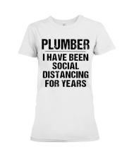 Plumber Social Distancing Premium Fit Ladies Tee thumbnail