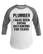 Plumber Social Distancing Baseball Tee thumbnail