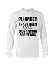 Plumber Social Distancing Long Sleeve Tee thumbnail