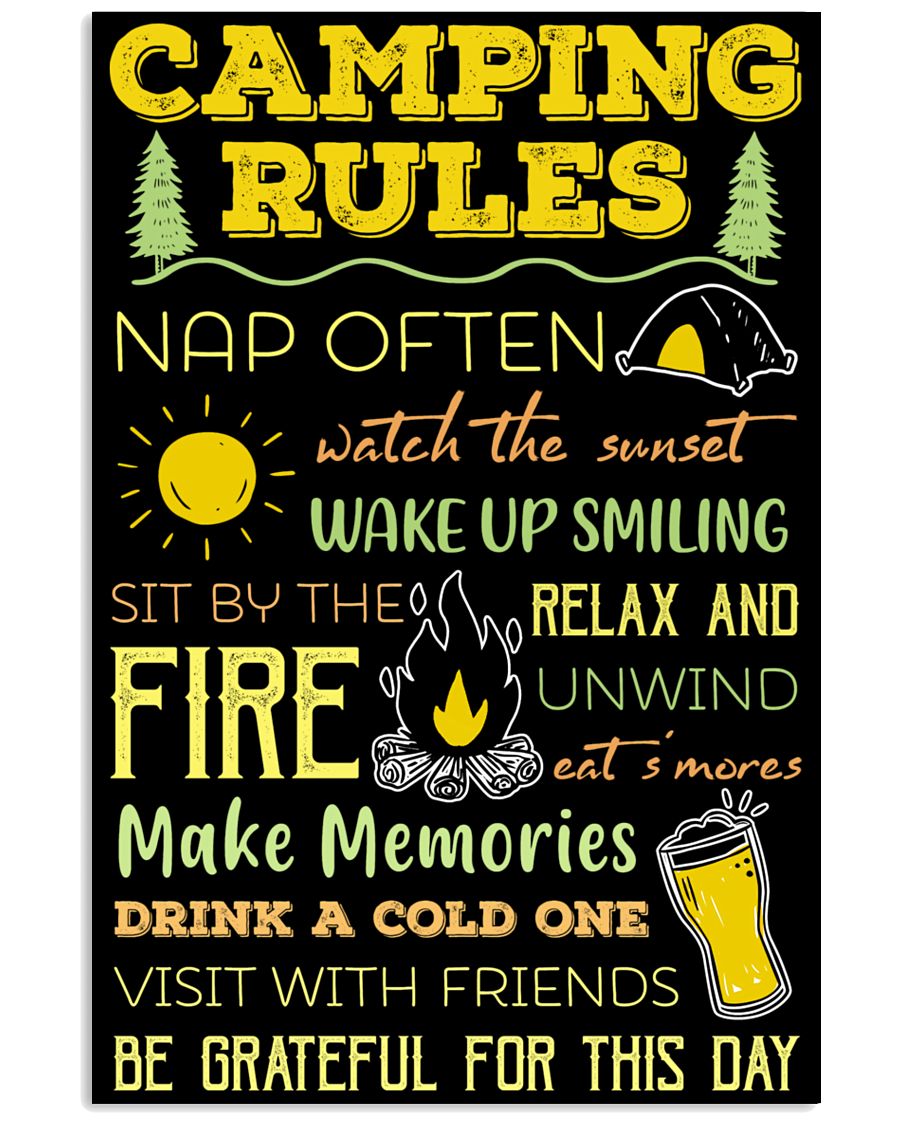 Camping Rules 11x17 Poster