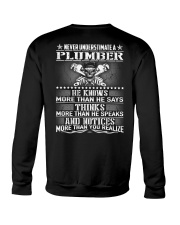 Never Understimate A Plumber Crewneck Sweatshirt thumbnail