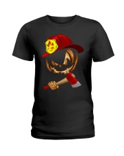 Firefighter's Halloween Ladies T-Shirt thumbnail