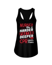 Nurse Like Is Harder Faster Deeper Cpr Saves Lives Ladies Flowy Tank tile