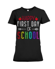 Happy First Day Of School Premium Fit Ladies Tee tile