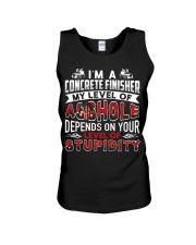 I'm A Concrete Finisher - Level Of Stupidity Unisex Tank tile