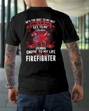 Engine To My Life I Love My Firefighter Classic T-Shirt lifestyle-mens-crewneck-back-3