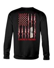 American Flag Concrete Finisher Crewneck Sweatshirt thumbnail