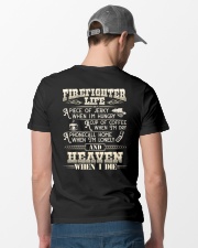 Firefighter Life A Piece Of Jerky When I'm Hungry Classic T-Shirt lifestyle-mens-crewneck-back-6
