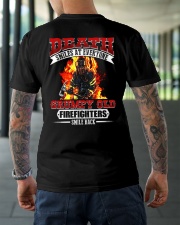 Death Smiles At Every One Grumpy Old Firefighter Classic T-Shirt lifestyle-mens-crewneck-back-3