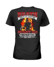 Death Smiles At Every One Grumpy Old Firefighter Ladies T-Shirt thumbnail