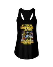 Uniform Is Over But Being A Firefighter Ladies Flowy Tank tile