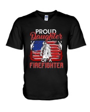 Proud Daughter Firefighter V-Neck T-Shirt thumbnail