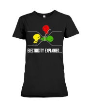 ELECTRICITY EXPLAINED Premium Fit Ladies Tee tile
